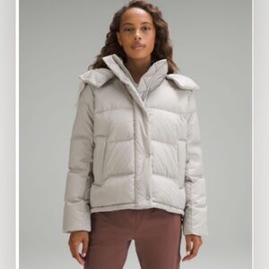 Lululemon Wunder Puff Down Jacket Heathered Natural Ivory